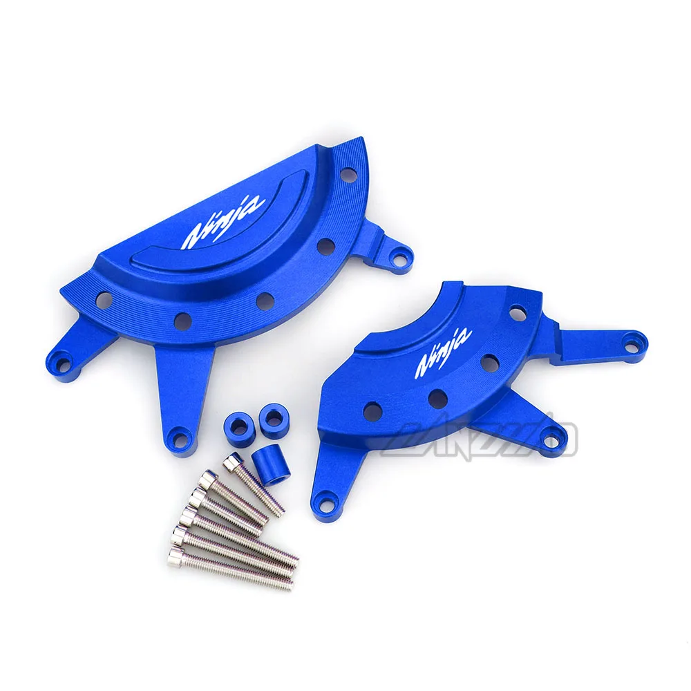 CNC алюминиевый мотоциклетный защитный боковой Чехол для двигателя статора, защитный чехол, зеленый, черный, красный для Kawasaki Ninja 400 Z400