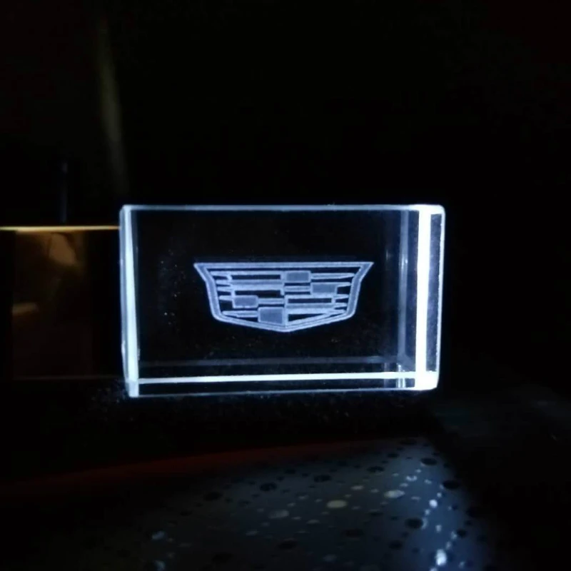 64 Гб usb2.0 Cadillac Логотип Автомобильный металл с украшением в виде кристаллов ключ USB