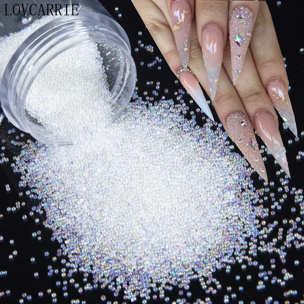 

1 Jar Nail Art Caviar Beads tiny Crystal Gold Silver Micro Nail Beads Rhinestones Ball Manicure Nails Accessories Supplies 0.8mm