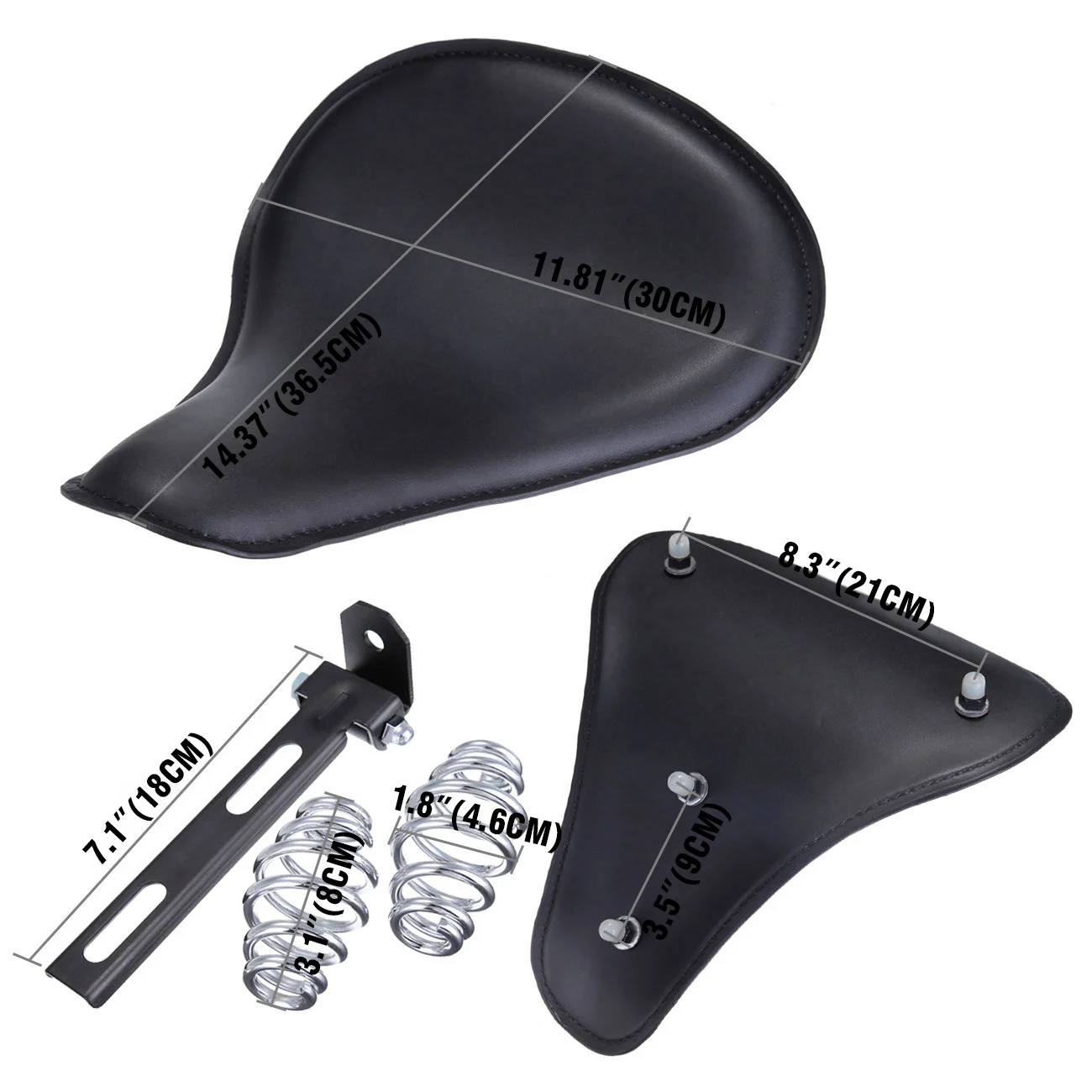 Samger Bobber мотоциклетное сиденье винтажное кожаное весеннее с кронштейном для Harley