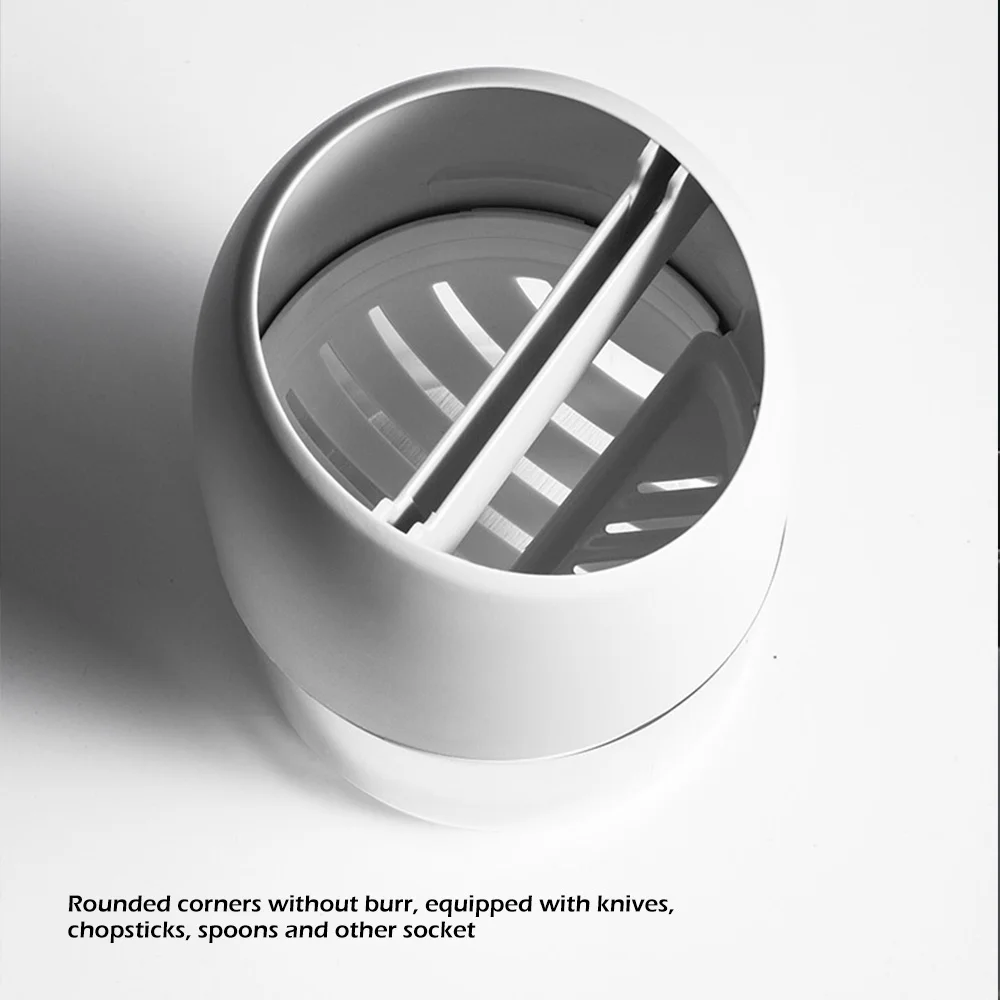

Knief Holder Tube Spoon Storage Box Rack Kitchen Cutlery Organizer Tableware Draining Cage With Water Outlet Tray Storage Cage