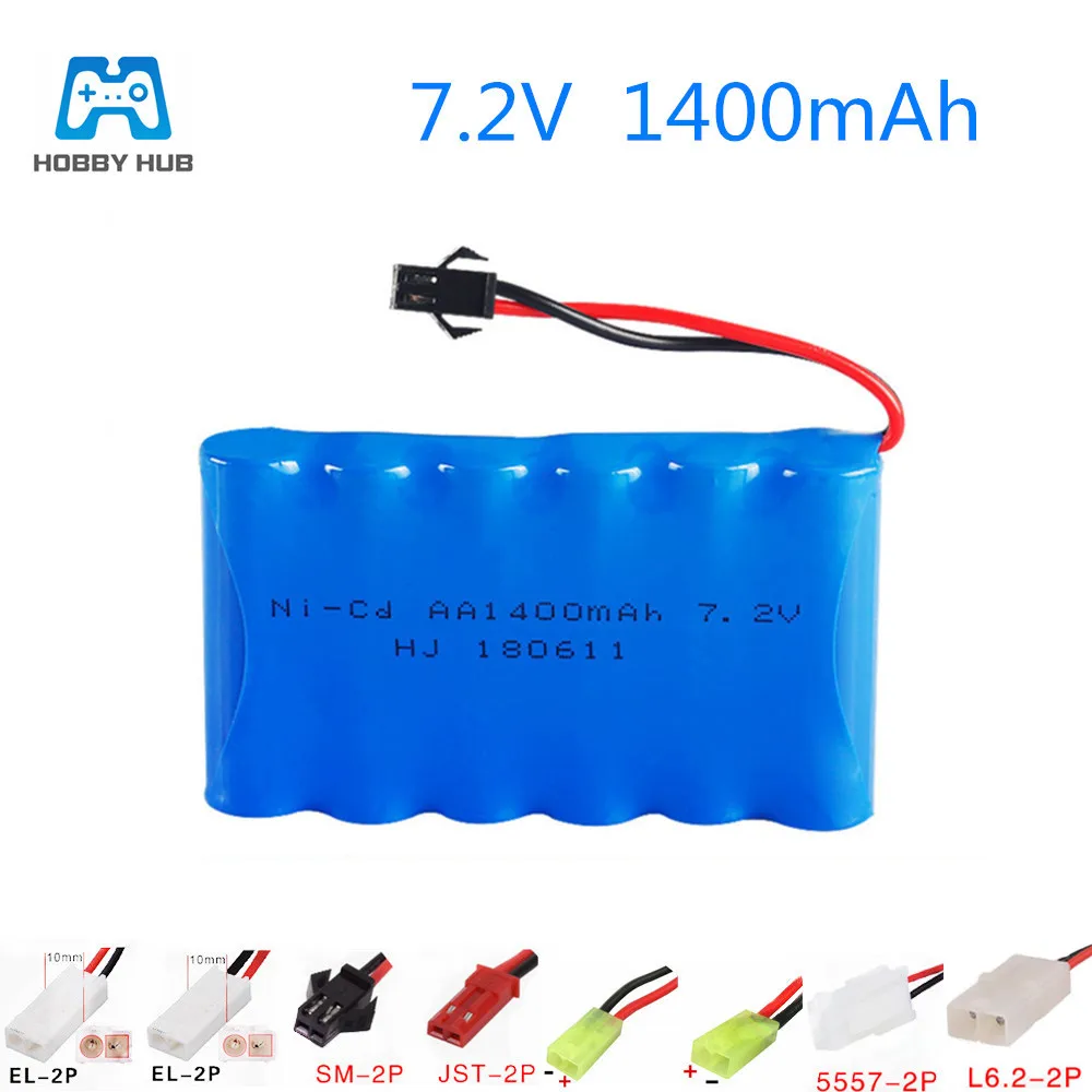 7 2 в 1400 мАч для радиоуправляемых автомобилей лодочных пистолетов AA Ni-MH