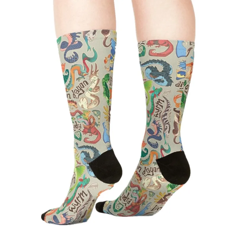 

2021 Women's socks kawaii Magic user dice Printed Socks Woman harajuku Happy Funny Novelty cute girl gift Socks for women