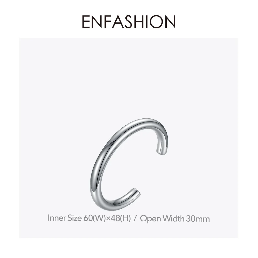 Браслеты ENFASHION из нержавеющей стали с отверстиями Женские Толстые браслеты-трубы
