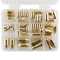 46pcs fishing sinker bullet rig sinkers angling lead weight split shot box high quality tackle fishing accessories dropship