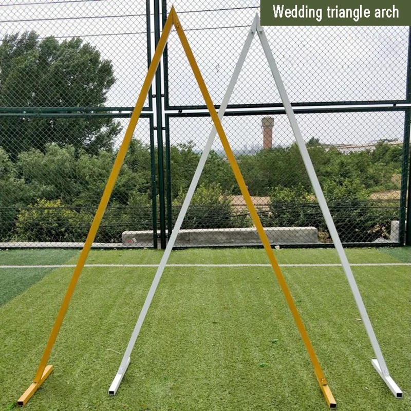 Arco de boda de hierro forjado, arco triangular, decoraci&oacute;n de boda, arco de flores, tel&oacute;n de fondo geom&eacute;trico, decoraci&oacute;n de escenario para fiesta-1