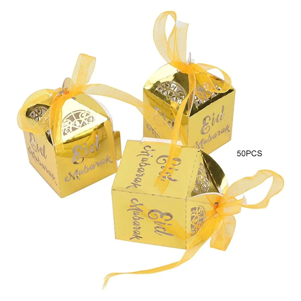50 шт. мусульманский Рамадан фестиваль ИД коробка шоколадных конфет полые