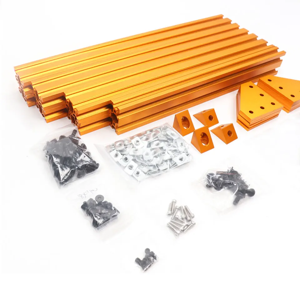 Золотой 2040 профиль красочный Prusa i3 MK3/MK3S медведь комплект prusa i3 mk2s Модернизированный mk3 алюминиевый профиль рамы 359 мм