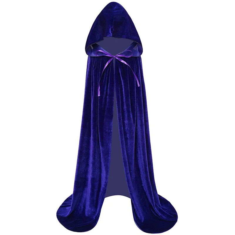 

Женский костюм на Хэллоуин для взрослых и детей, бархатная накидка с капюшоном