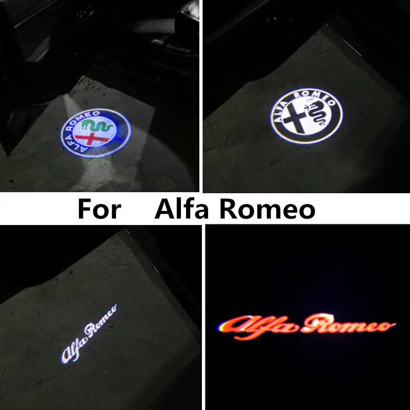 2 шт. для Alfa Romeo 159 светодиодный проектор логотипа двери автомобиля 147 156 GT Giulietta Mito