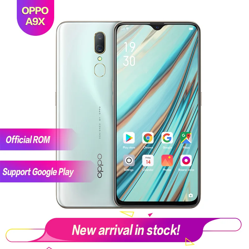 OPPO A9X 6 53 &quotTFT Full Srcreen 1080*2340 Поддержка OTG 1080P 6G 128G Восьмиядерный 4020mAh 3 камеры 16MP + 48MP 5MP