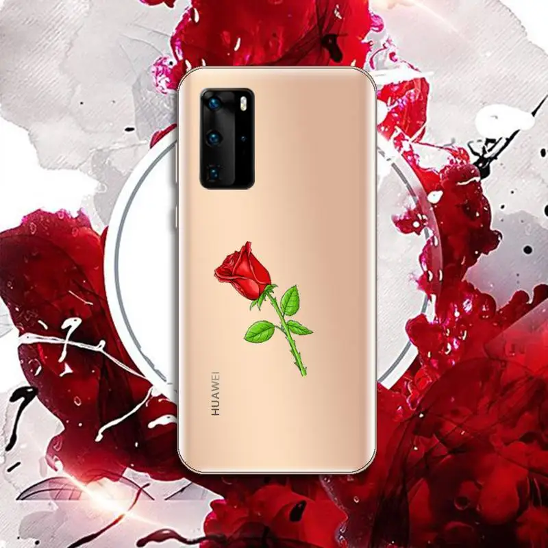 

Daisy flower rose Phone Case Transparent for Huawei P honor 8 10i 20 30 40 smart 2019