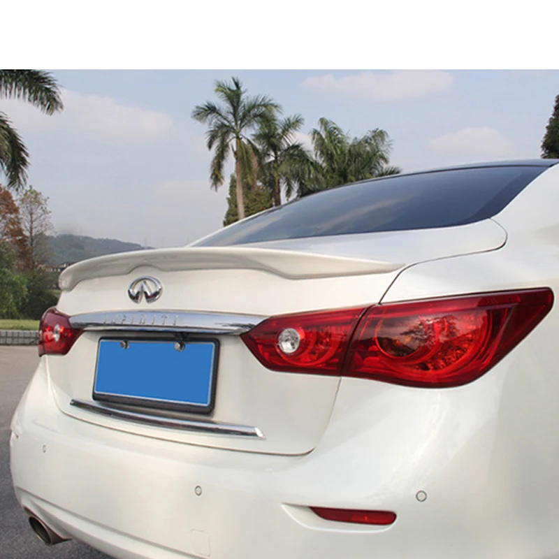 Для Infiniti Q50 Q50S Спойлер ABS Материал заднее крыло автомобиля праймер цвет задний