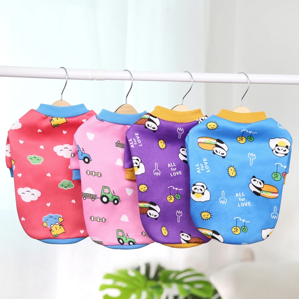 Одежда для домашних животных свитер пальто футболка с Мопсом щенок толстовки