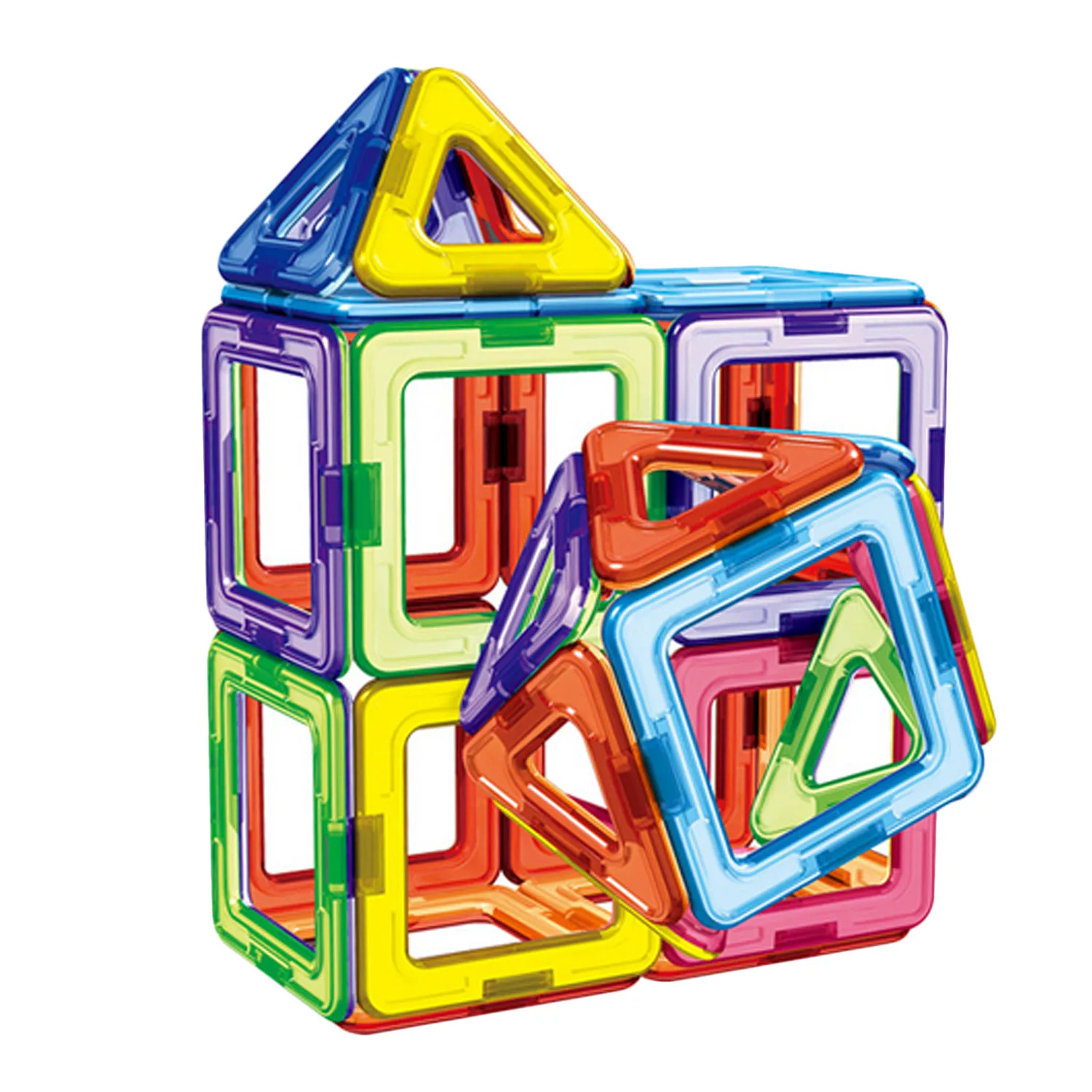 30PCS Kids 3D DIY Triangle Square Magnetic Building Blocks Magnet Stack Brick Block Construction Model Toy | Игрушки и хобби
