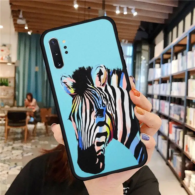 

Colorful zebra stripes Phone Case For Samsung A50 A51 A71 A20E A20S S10 S20 S21 S30 Plus ultra 5G M11 funda cover