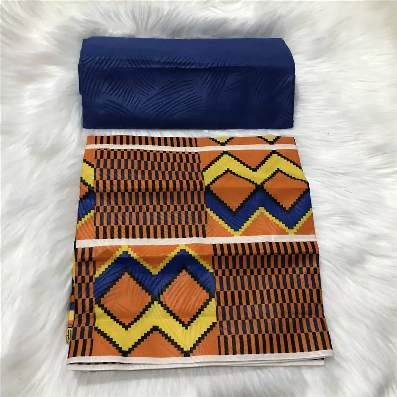 9 Нигерийский полиэстер воск Анкара Kente Ткань Chitenge Гана воск Африканский Kitenge принты ткань для ткани в 2+ 2 ярдов AW30 - Цвет: 9