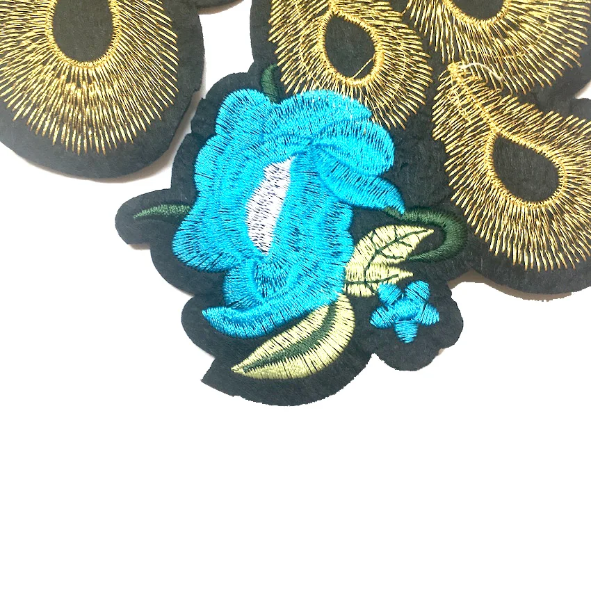 1 шт. Красивые большой с вышивкой Павлин Пришить нашивки для одежды куртка