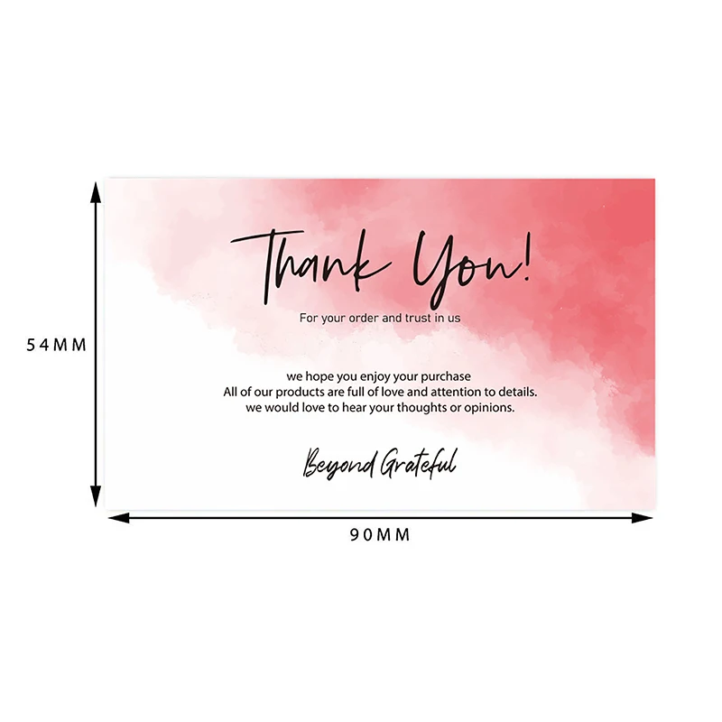 

30Pcs Thank You For Your Order Card Blue Pink Thank You Label Gift Decor Card