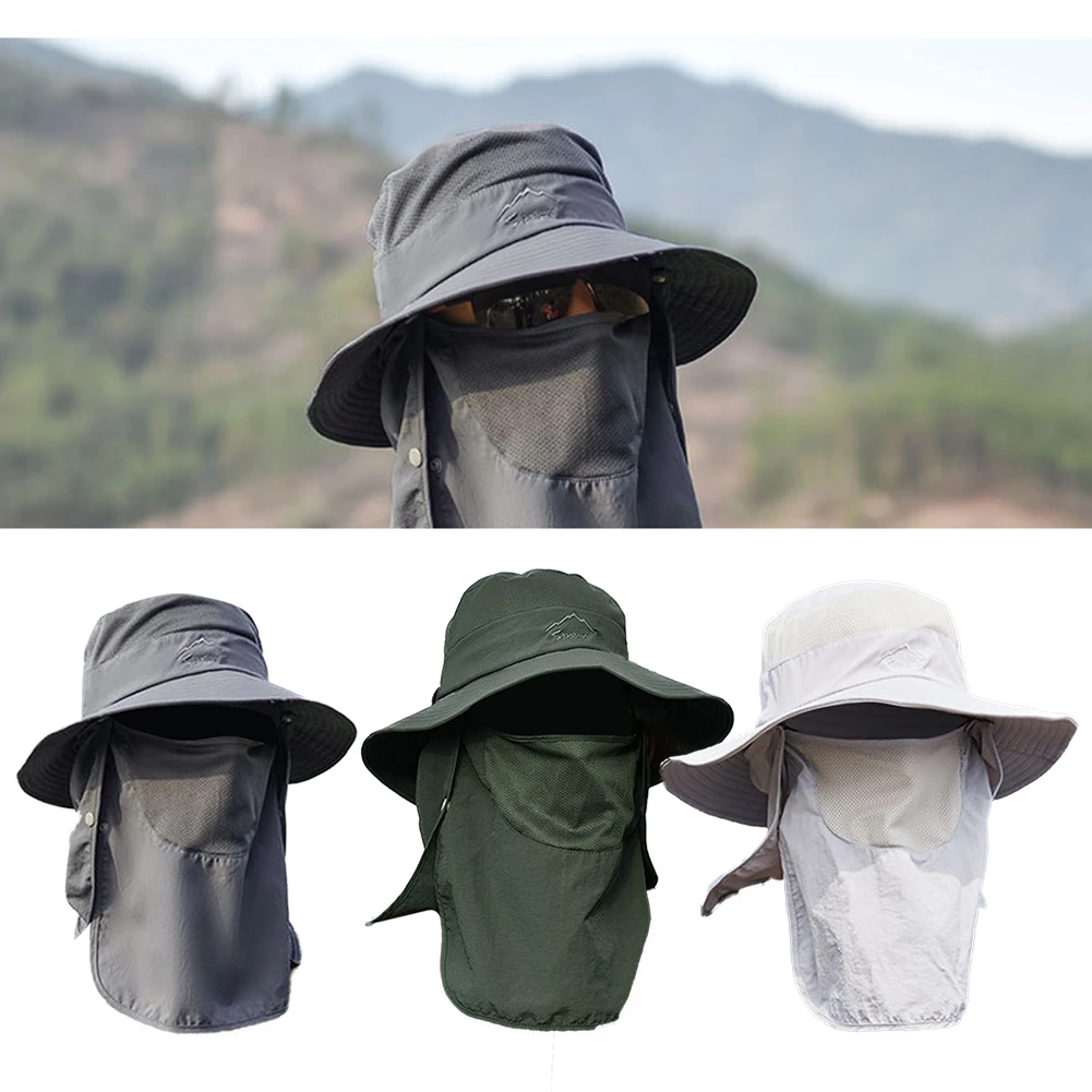 

Sunshade Hat UV Protection Multi Function Outdoor Fishing Cap Men Sun Protection Hat Summer Folding Brim Fishing Cap