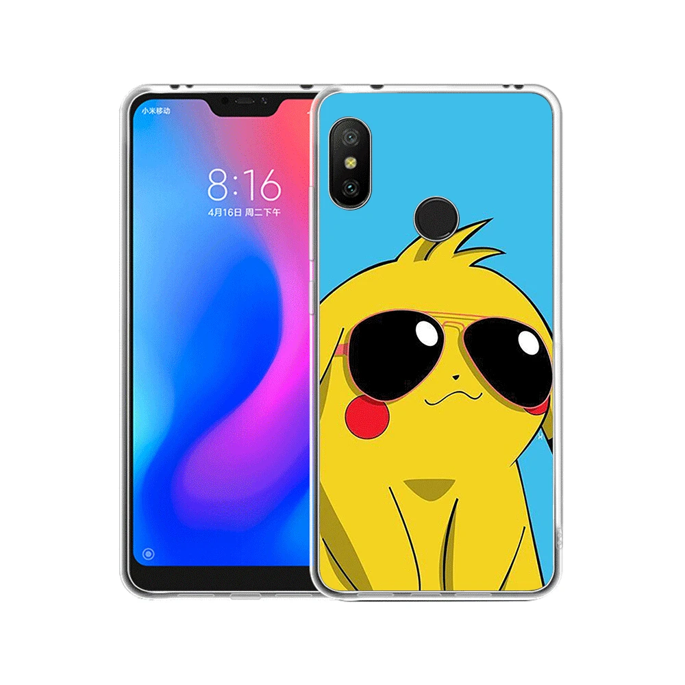 1 Чехол для телефона для Xiaomi mi CC9 CC9E 9T mi x 2 S, 6, 8, 9, SE A1 A2 5X 6X макс 3 A3 Pro Lite Чехол классный Покемон Пикачу узор - Цвет: 1