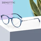 ZENOTTIC Ретро Ацетат круглые оправы для очков для женщин оптическая близорукость пресситпион оправы для очков очки с полной оправой очки
