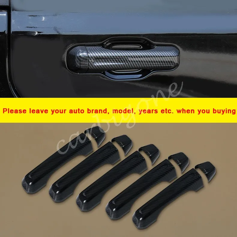 

Carbon Fiber Plastic Exterior Door Handle Cover Protect Overlay Mouldings Trims For Jeep Wrangler 2018-2021 Auto Vehicle Accesso