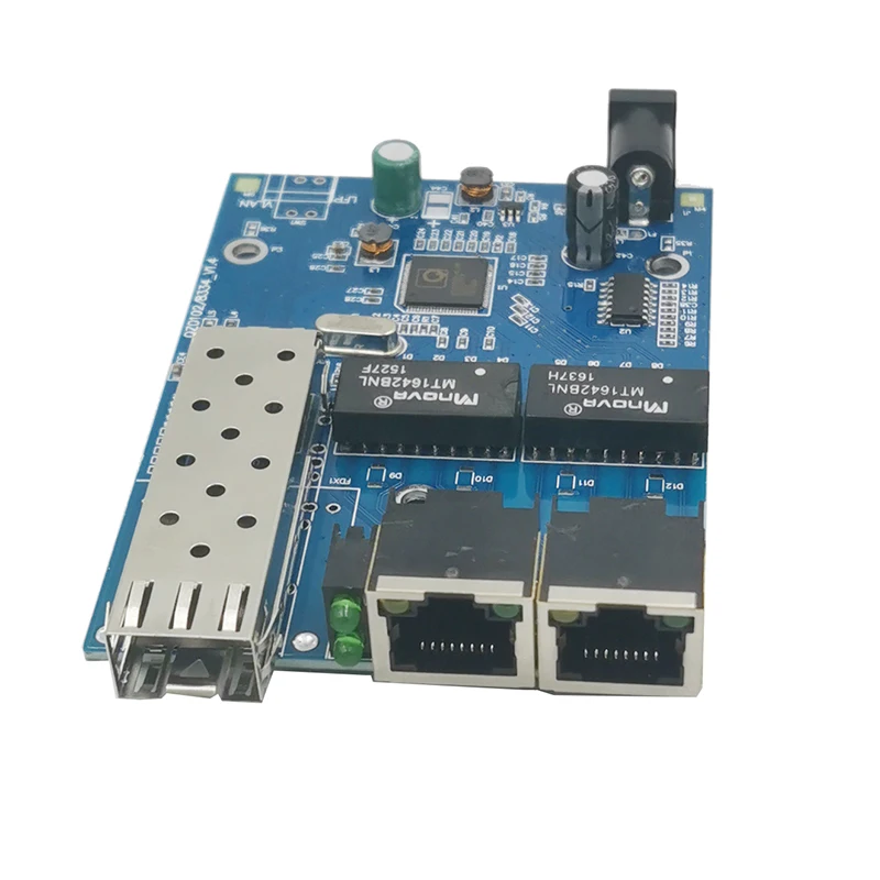 Медиаконвертер гигабитный 10/100/1000 м 1 sfp 2 rj45 Гигабитный оптический Волоконно