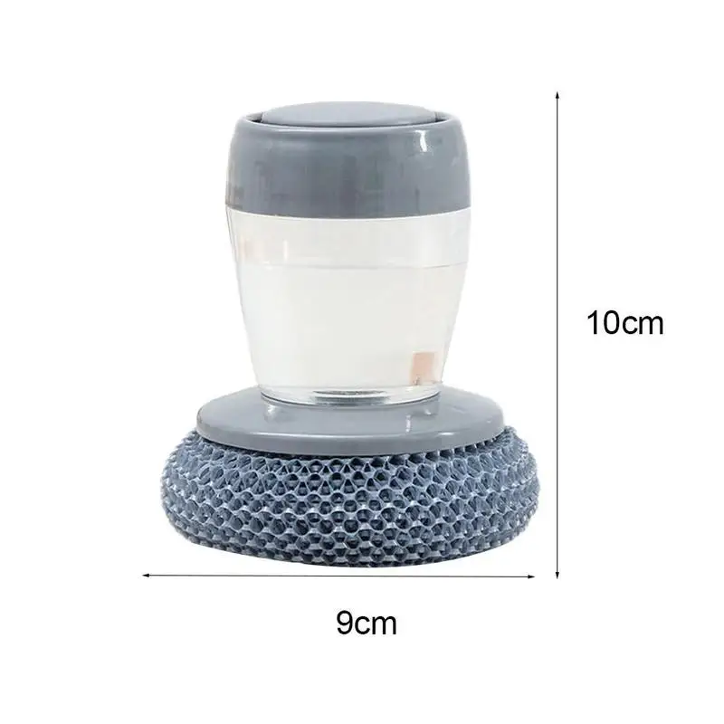 

Kitchen Soap Dispensing Palm Brush Easy Use Scrubber Wash Clean Tool Holder Soap Dispenser Brush Kitchen Cleaning Tool