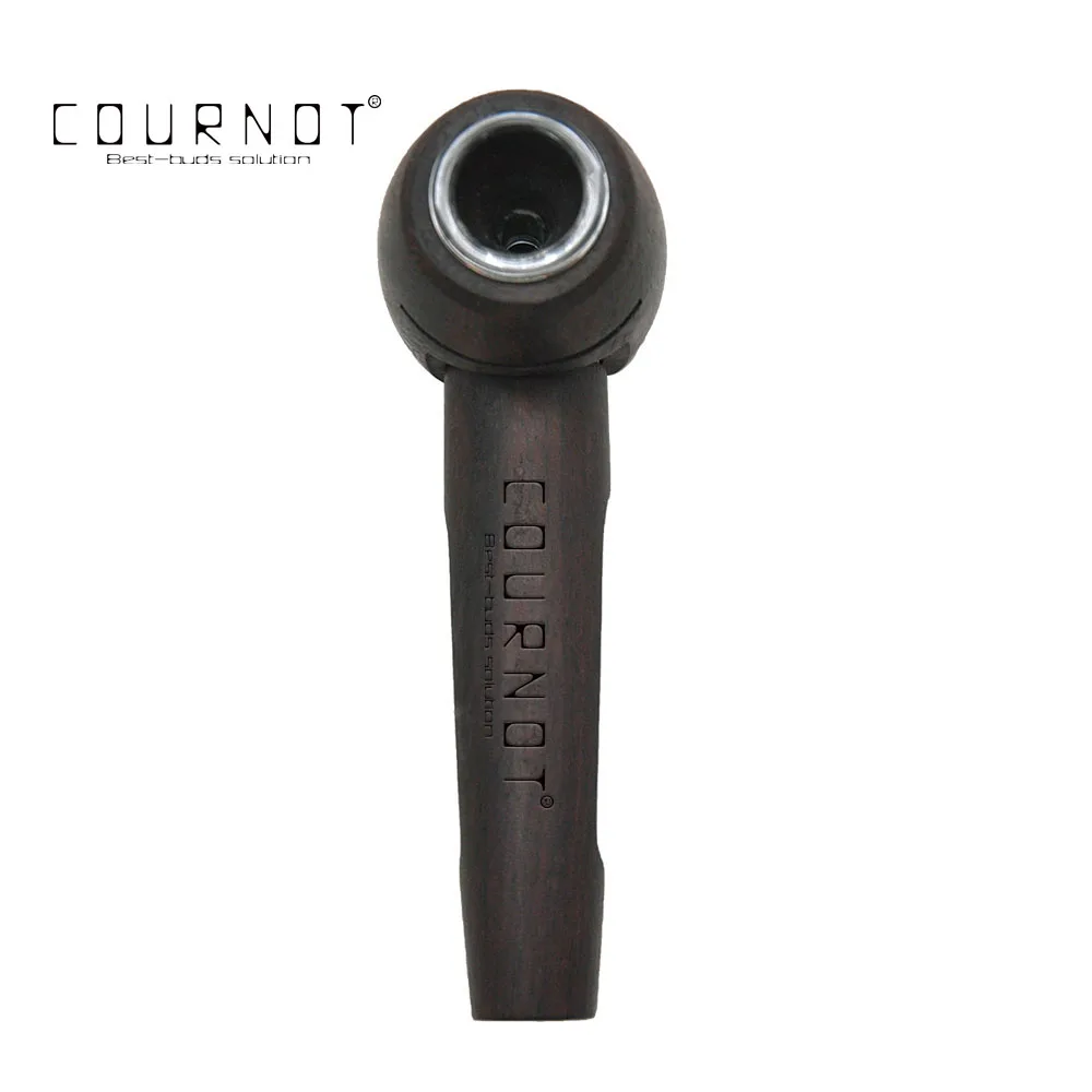 Курно Премиум деревянная табачная труба со стеклянной ручкой 122 мм натуральные