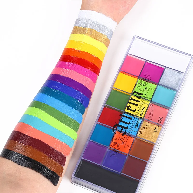 

20 Colors Face Body Painting Oil Safe Kids Flash Tattoo Painting Art Halloween Party Makeup Fancy Dress Beauty Palette палетка