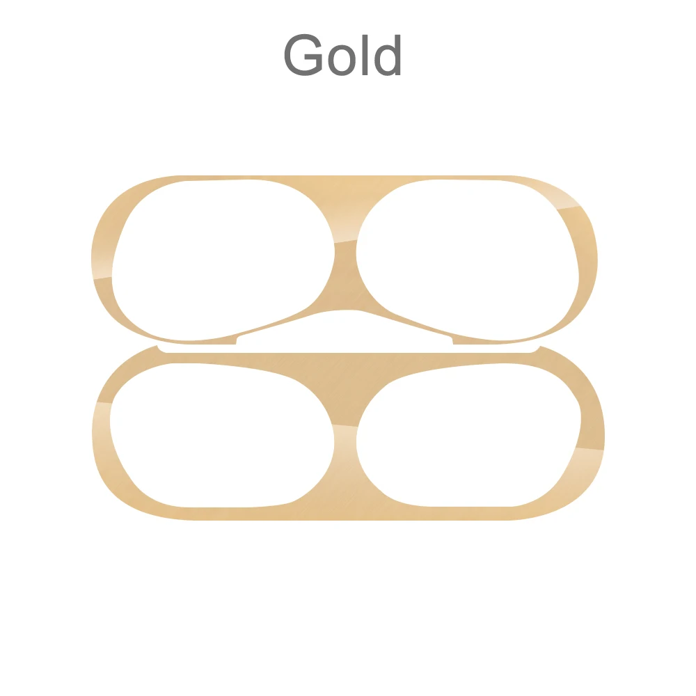 Airpods pro-gold Ультра тонкий защитный чехол металлическая пленка наклейка железная стружка золотое покрытие защита от пыли для AirPods/AirPod профессиональные наушники чехол - Цвет: Airpods pro-gold