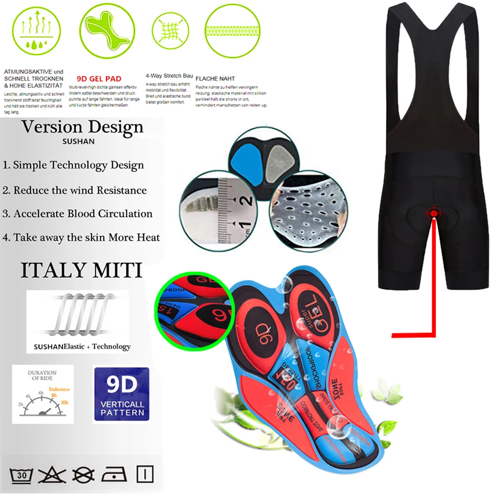 

2020 NEW Summer Women Cycling Clothing Short Sleeve Jersey Bicycling Set Suit Race Road Bike Clothes Bib Shorts Kit 19D Gel Pad