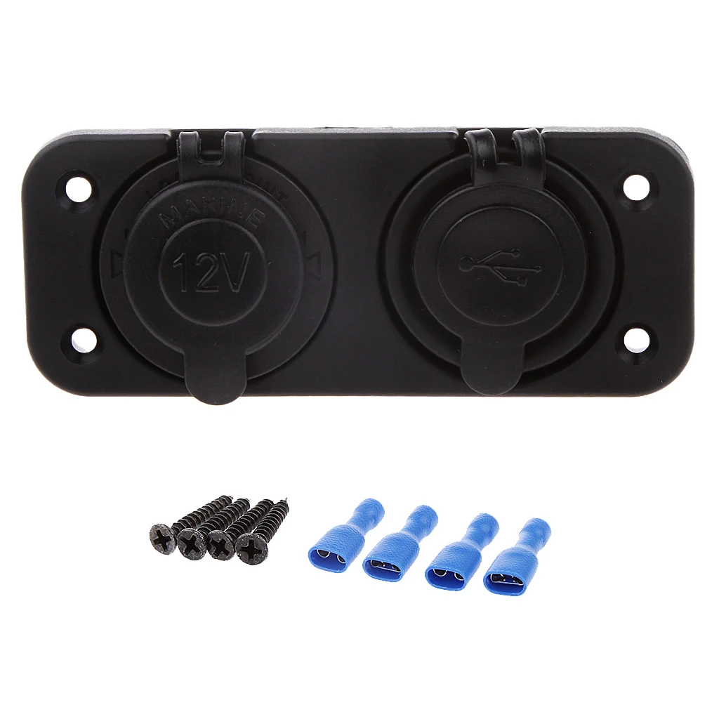 12 V/24 V водонепроницаемый двойной 2 USB выход мотоцикл Лодка Автомобильный