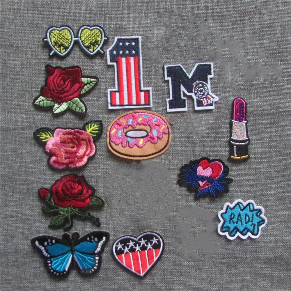 Детские модные стильные термоклейкие нашивки с мультяшным принтом love горячая