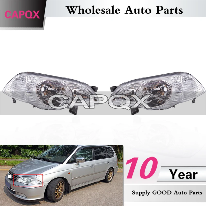 Передний налобный фонарь CAPQX 2 шт. для HONDA odysley RA6 2002 2003 2004 головный светильник 33151 SCP