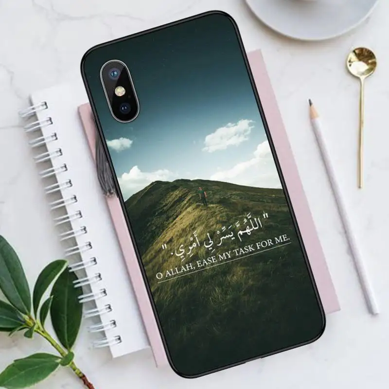 

Islamic Muslim Bismillah letter Phone Case for iPhone 11 12 pro XS MAX 8 7 6 6S Plus X 5S SE 2020 XR shell funda coque