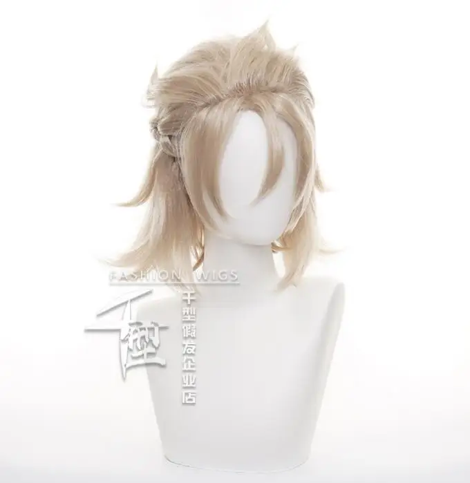 

Wig Cosplay Anime Game Genshin Impact Albedo Braided Costume Heat Resistant Synthetic Hair Men Women Short Wigs
