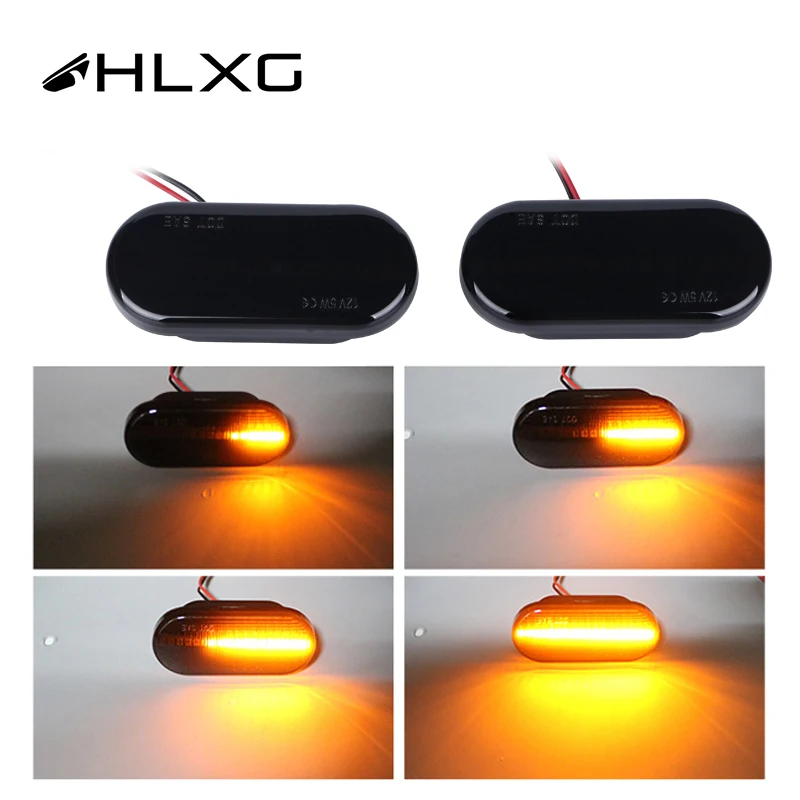 Авто светодиодный динамический Боковой габаритный фонарь поворота светильник
