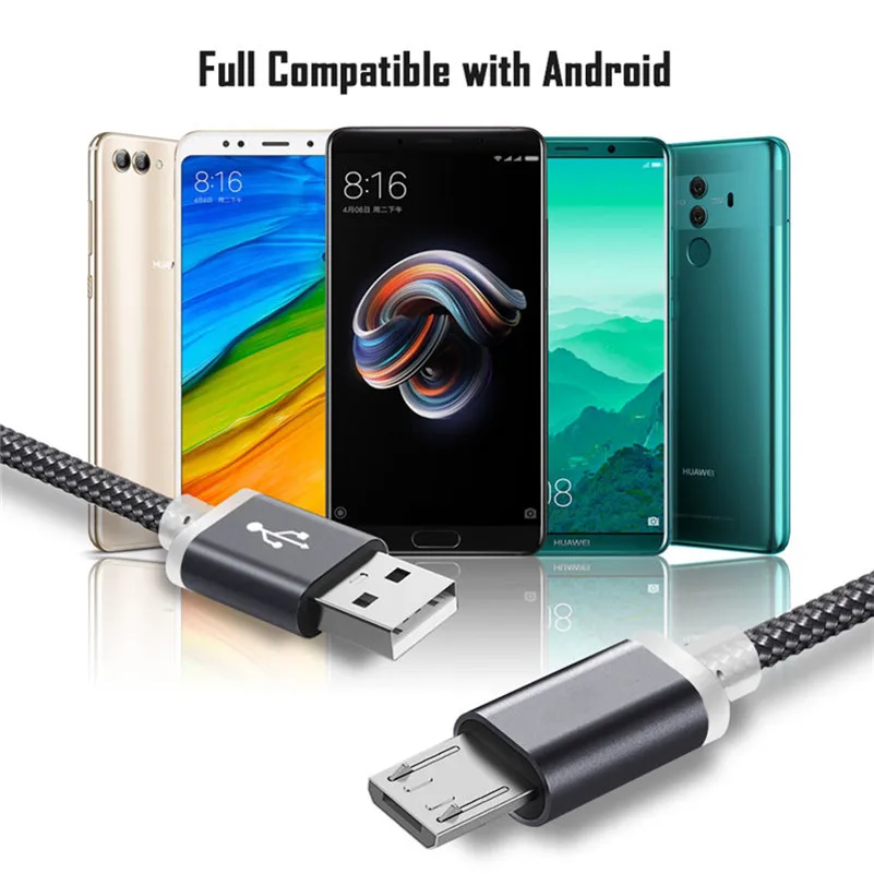 Кабель Micro Usb 10 мм длинный шнур для зарядки Oukitel K10000 Pro C12 C13 Umidigi A5 A3 Blackview A60 A7 Bv5500 Zoji