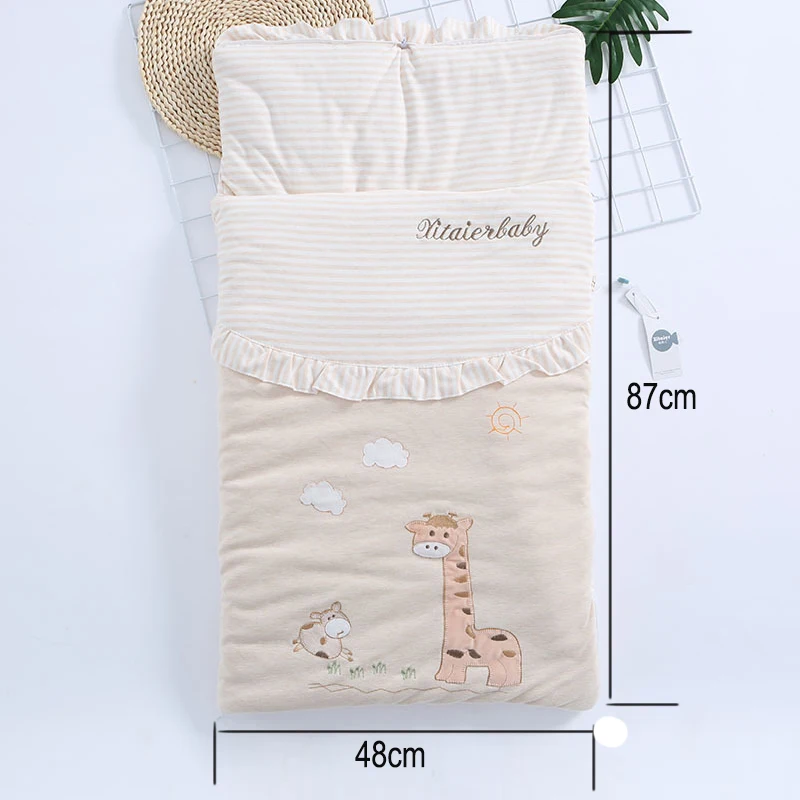 Детский спальный мешок из дышащего хлопка детский с мультипликационным принтом