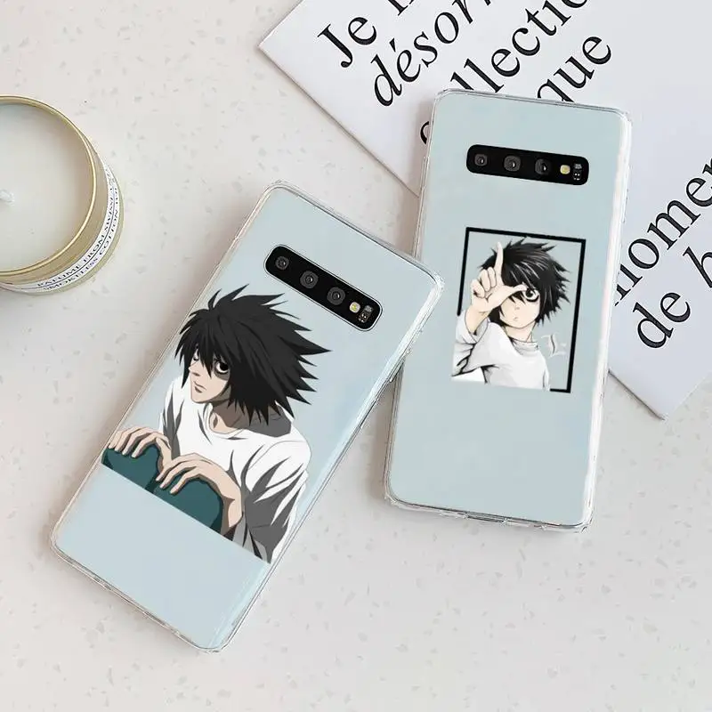 

Cartoon Death Note Japan Anime Phone Case Transparent For Samsung Galaxy A S Note 9 10 51 50 71 70 80 20 21 30s ultra plus