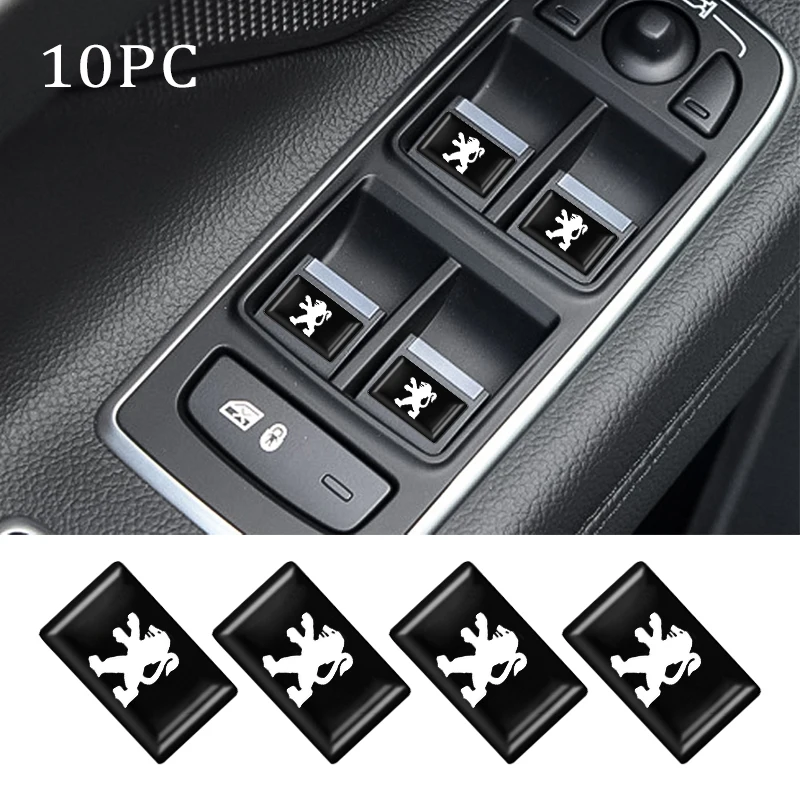 

3D Car Short Epoxy Resin Emblem Stickers Decorative Decals for Peugeot 3008 207 208 206 508 308 E 108 408 4008 5008 Accessories