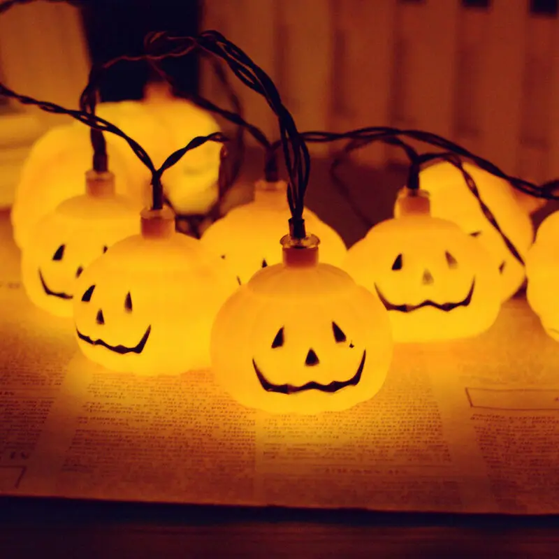 Event or Party Halloween Pumpkin String Fairy Lights 10LED Decoration Outdoor Hanging | Дом и сад