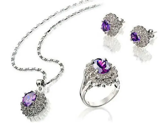 Оптовая продажа&gt необычные ювелирные изделия серебряный кристалл серьги кольцо