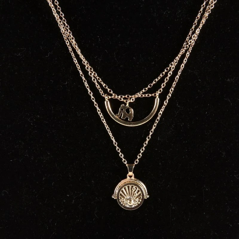 Multi-layer Crystal Planet Shell Necklaces Pendants For Women Vintage Charm Gold Choker Necklace Collares Chain Chocker Jewelry | Украшения