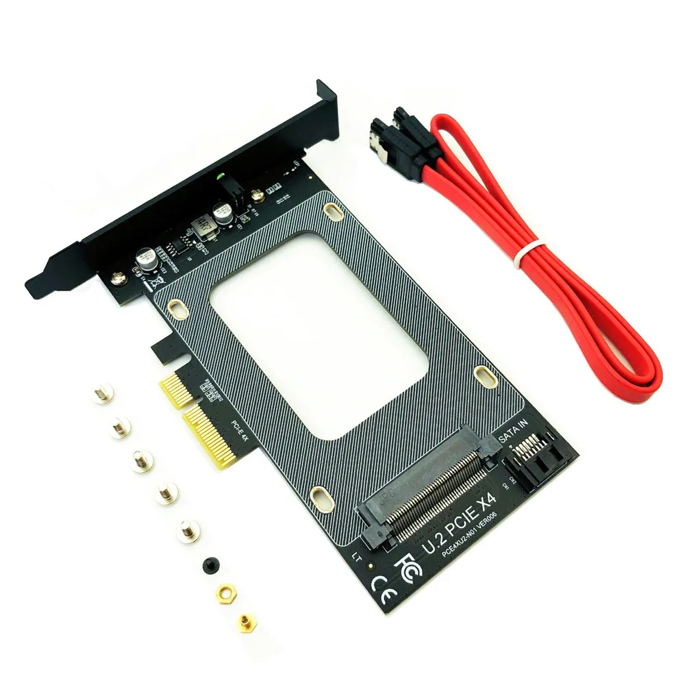 

Адаптер PCI-E Riser 3,0 4X к U.2, адаптер PCIe U.2 SSD к PCI Express, карта поддержки U.2 SSD 2,5 дюйма SATA SSD к PCI-E X4, переходная карта