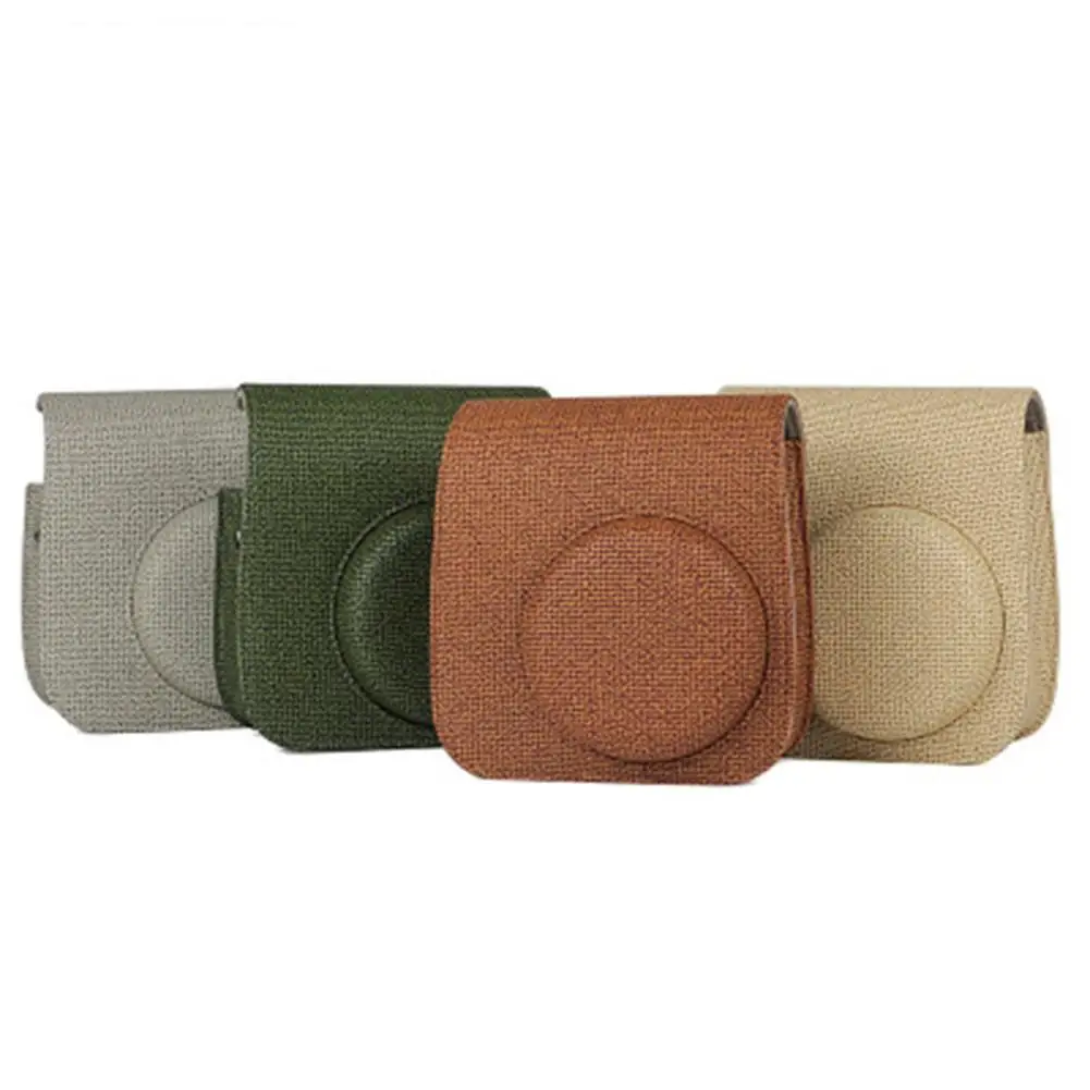 Ретро Тканые чехлы из искусственной кожи чехол для камеры Polaroid Mini8/8 +/9 Fujifilm Instax Mini