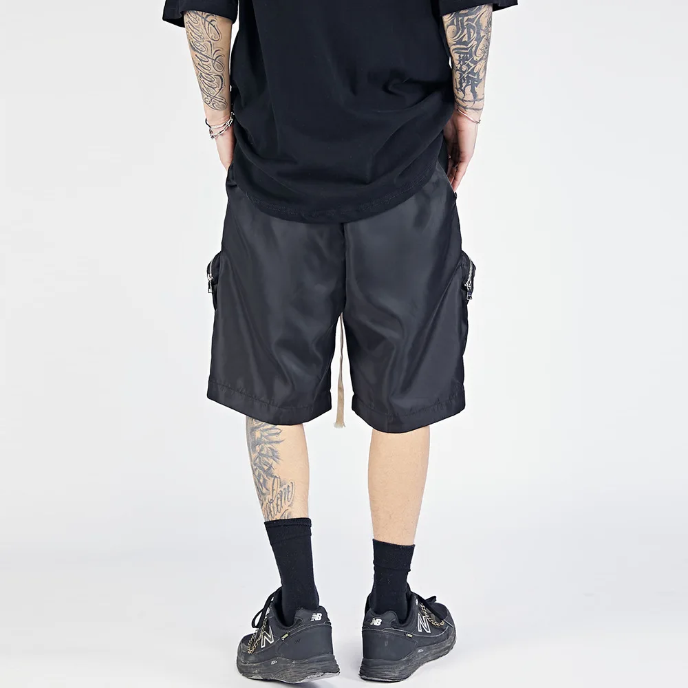 

Techwear Big Pockets Hip Hop Sport Shorts Summer Casual Streetwear Harajuku Drawstrings Joggers Tactical Male Cargo Short Pants