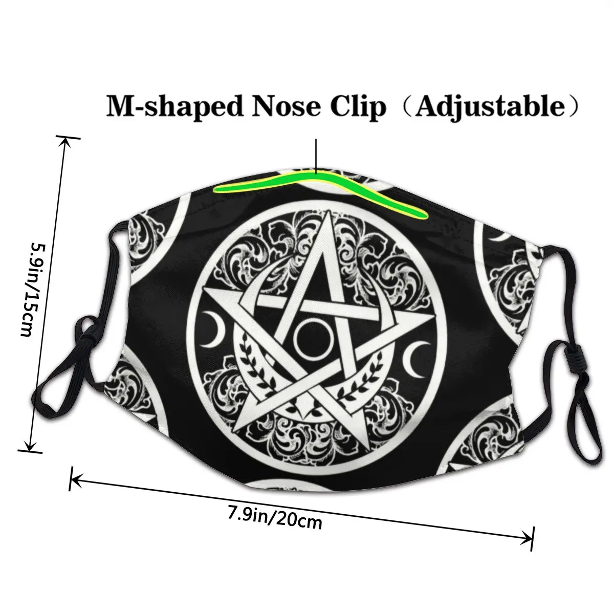 Пентаграмма Pentacle смываемая маска для лица унисекс взрослая Тройная Луна богиня